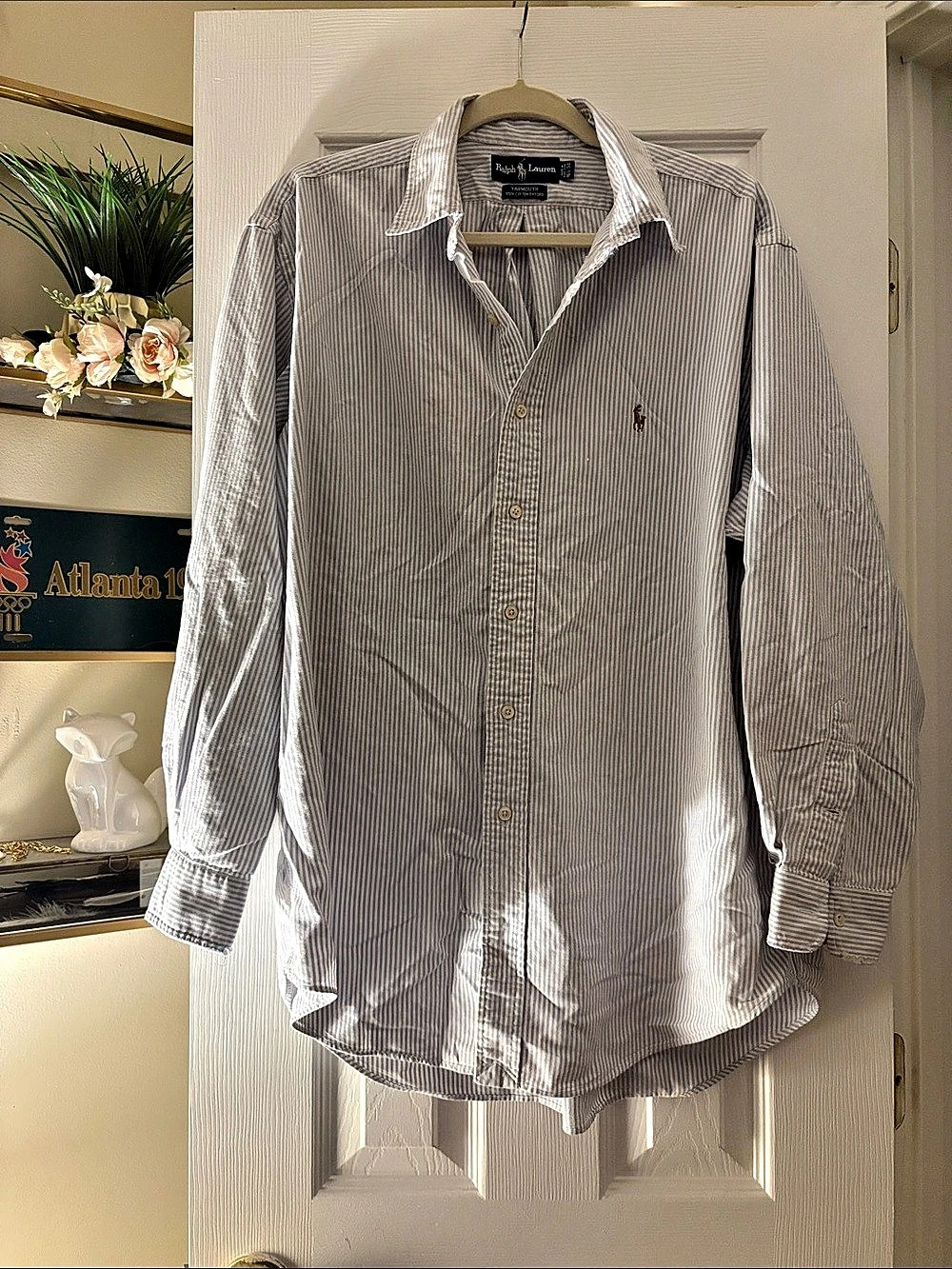 Ralph Lauren Yarmouth Striped Oxford Shirt Blue & White